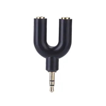 

3.5mm Extension Earphone Headphone Audio Splitter 1 Male to 2 Female Cable Adapter Converter Connector High Quality Adapter New