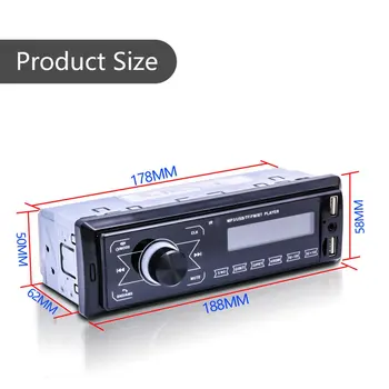 

2V Car Radios Stereo Radio Mp3 Player Remote Control Digital Wireless Audio Music Stereo USB/TF/AUX-IN