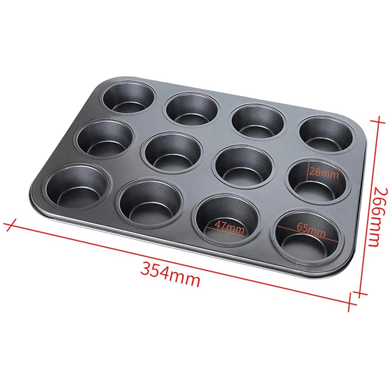 Stainless Steel Muffin Pan 4/9/12 Cup Cupcake Pan for Baking Metal Muffin  Pan Tray