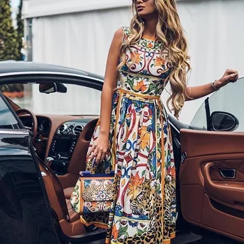 

Women Swimwear Beach Wear Pareo For Summer Dress 2019 Dresses Autumn Winter Take Tong Long Sleeveless Print Skirt Restoring