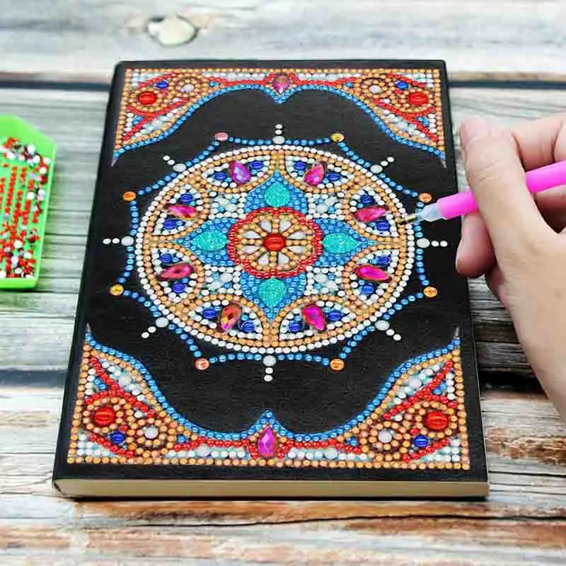 

5D DIY Diamond Painting 64 Pages A5 Notebook Diary Book Sketchbook Special Shaped Mandala Diamond Painting Rhinestone Book