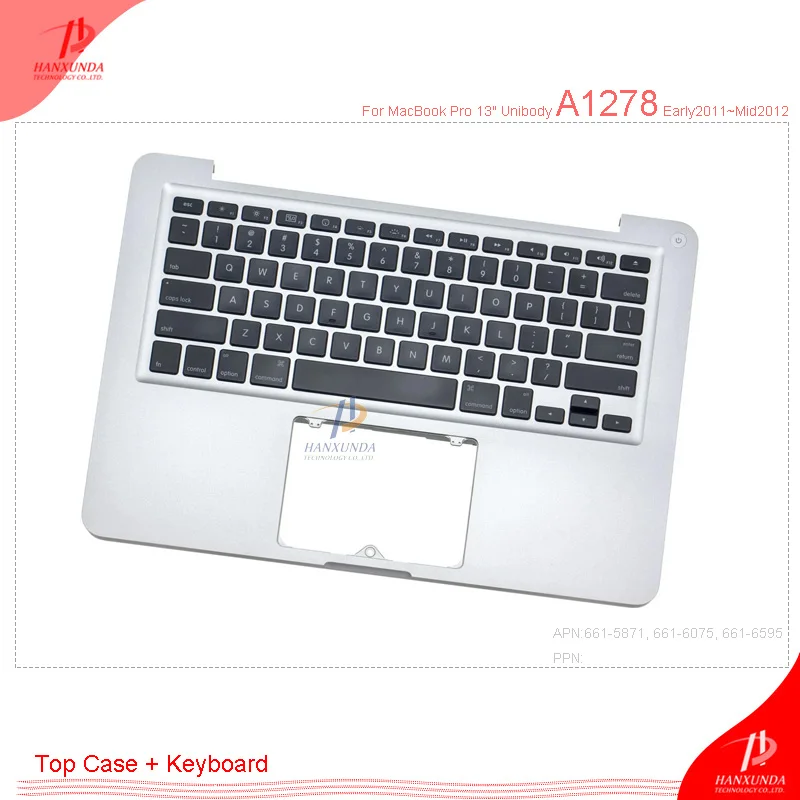 Оригинальная Замена Топ чехол клавиатура для Macbook Pro 13 A1278 Клавиатура Топ чехол США