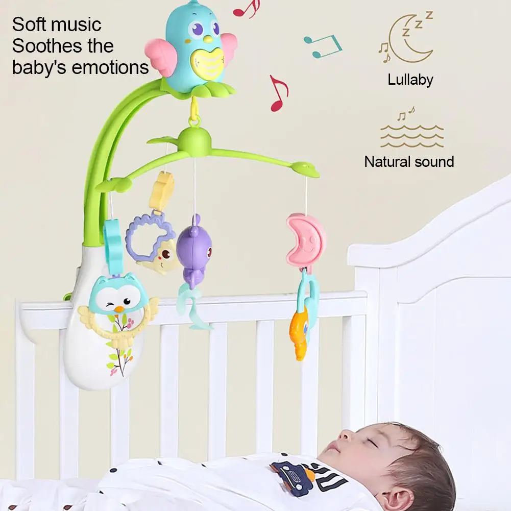 

Newborn Baby Multifunctional Musical Toy Bed Bell Male And Female Baby Toy Music Rotating Puzzle Rattle Bedside Bell