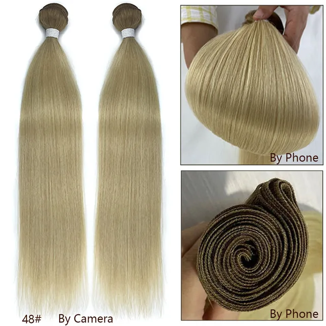 Bone Straight Hair Bundles Extensions Ombre Hair Bundles 28-36Inch Super Long Hair Synthetic Straight Hair Full to End 48