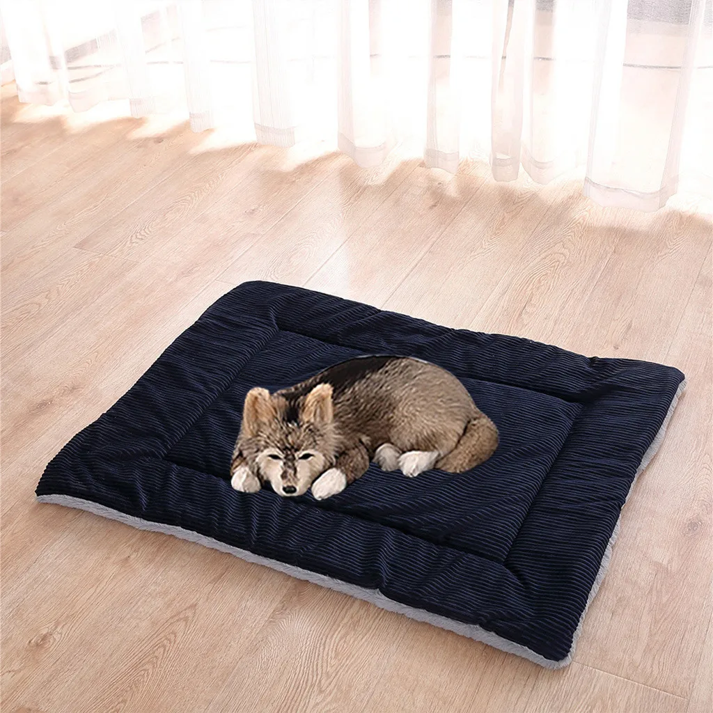 Короткий плюшевый коврик Для домашних животных, теплый спальный матрас Для маленьких, средних и больших Собак, домик Для кошек, щенков, кровать Для домашних животных, кровать Для Собак