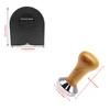 51MM Steel Base Chacate Preto Wood Handle Tamper Coffee Powder Hammer Customized Coffee Accessories ► Photo 3/6