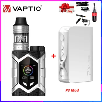 

Original Vaptio Wall Crawler Vape Kit 2/5ML Vaporizer 80W Electronic Cigarette TCR 1.3" TFT Screen With P3 Mod Turbo Tank 510