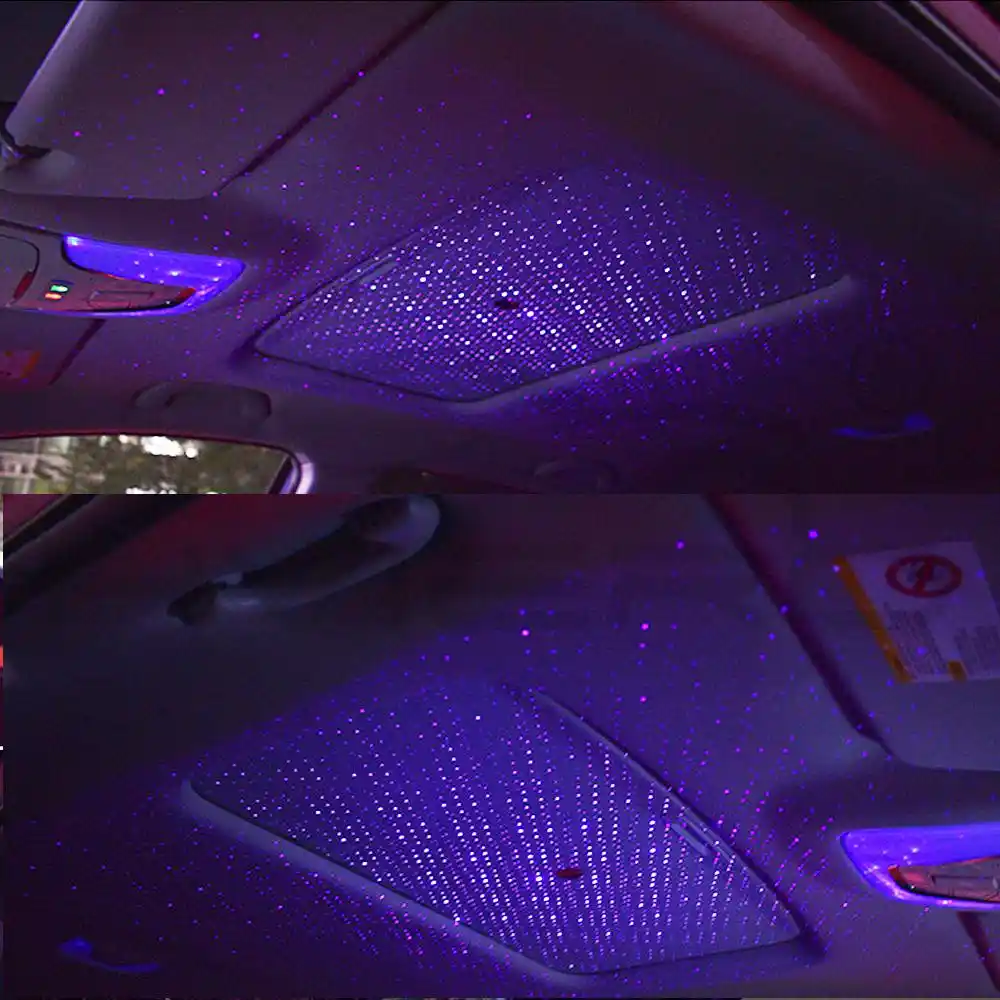 Car Convenient Usb Star Ceiling Light Laser Projection Decorative