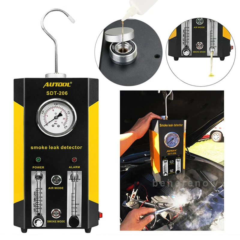AUTOOL Smoke Machine Leak Fuel Pipe Smoke Diagnostic Tool Leak Detector