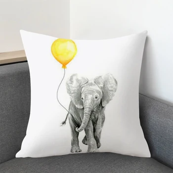 

DIDIHOU Pillow Case 45x45cm Yellow Printing Pillow Cover Striped Pillowcase Geometric Throw Cushion Cushion Bedroom Office