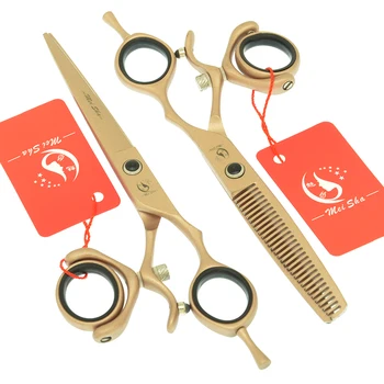 

Meisha 6 inch Japan 440 Hairdressing Scissors Set Swivel Thumb Hair Cutting Shears Barber Thinning Scissor Salon Tools A0122A