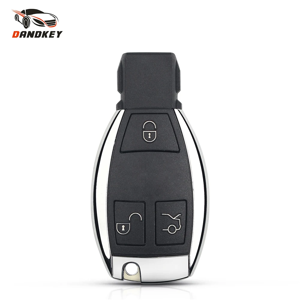 Dandkey 3 кнопки для ключа Mercedes BENZ SMART Key FOB удаленный корпус хромированный чехол S SL ML