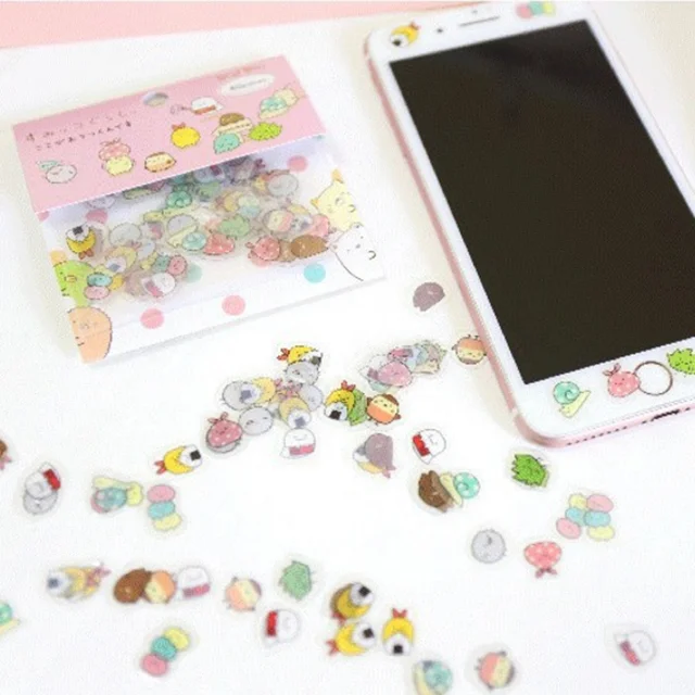 80Pcs Japanese Sumikko Gurashi Stickers Flakes Bag Sack Cute Anlimal DIY  Scrapbooking