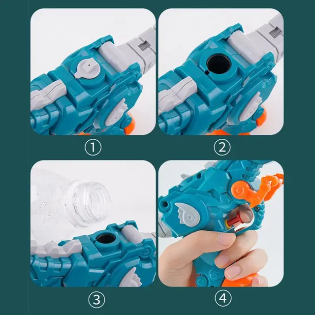Robot Dinosaur Water Guns Toys Kids Squirt Gun For Child Summer Beach Swimming Pool Blaster Gun Portable 5
