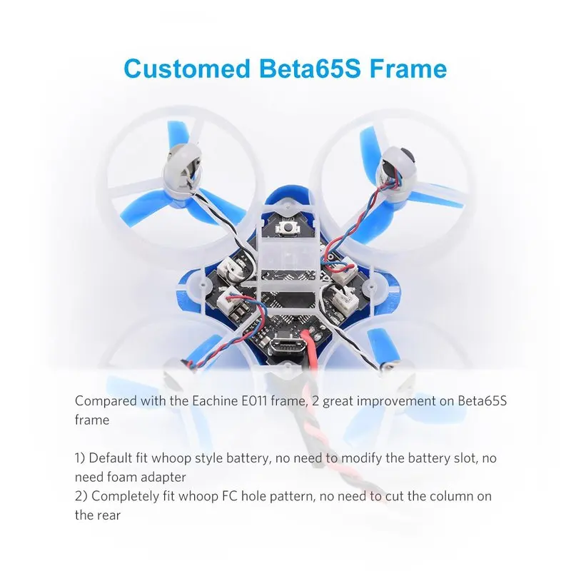 BETAFPV Beta65S Дрон 1S Матовый FPV Квадрокоптер с F4 FC SPI Frsky приемник M01 AIO камера 5 8G 25mW VTX
