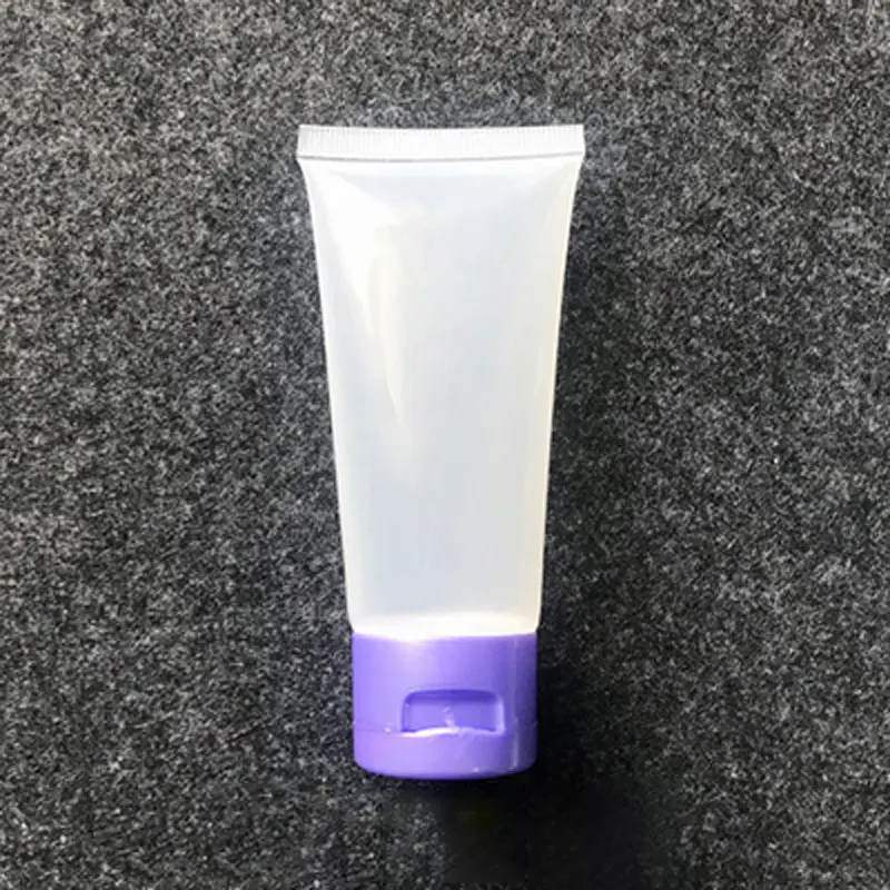 Purper Lid 50 мл 50 г косметический Мягкий Тюбик для чистки лица контейнер для упаковки крема многоразовая дорожная бутылка красочные пустые пробки 50 шт - Цвет: Purper Lid