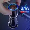 GETIHU 18W 3.1A Car Charger Universal LED Quick Charge 3.0 Dual USB Fast Charging Mobile Phone In Car For iPhone Samsung Xiaomi ► Photo 1/6