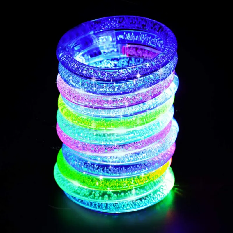 

12pcs/set Luminous Bracelet Glow Sticks Lighting Bracelets Flashing Bangle Lights Bracelets For Kids Birthday Party Disco Hallow