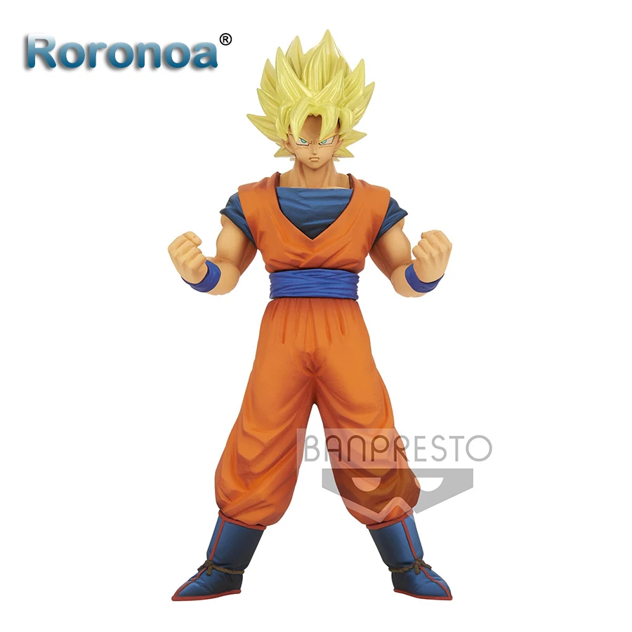 Оригинальная фигурка RORONOA Banpresto DBZ Fighter vol.1 SSJ Goku из ПВХ Коллекционная модель кукла