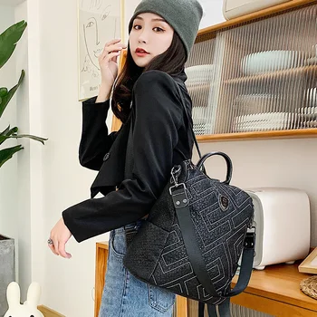 

Women's Backpack 2020 New Versatile Soft Leather Backpack Female High-capacity Leisure Travel Dual-use Bag Tide Mochila Feminina