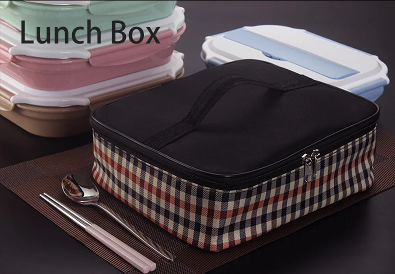 Lunch Bag Портативный изолированный Ланч-бокс из нержавеющей стали, герметичный Ланч-бокс для еды, для пикника, офиса, школы, кухни, Ланч-бокс - Цвет: Lunch Bag