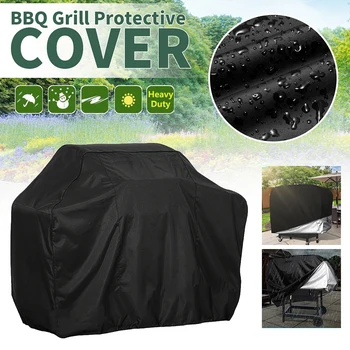 

BBQ Gas Grill Cover Garden Anti Dust Rain For Gas Charcoal Barbe 6 Size Barbecue Waterproof Outdoor Heavy Duty Protection D30