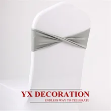 Гофрированный лайкра лента спандекс стул створки галстук-бабочка для банкета свадебные украшения