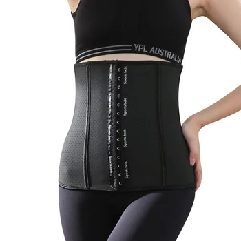 

Women Waist Trainer Corset Latex Abdomen Control Belt Sport Girdle Cincher with Hooks -MX8
