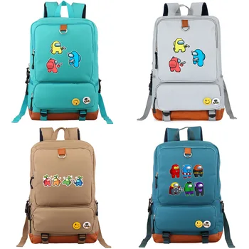 

Hot Game Among Us Backpack Kids Cartoon Anime Schoolbags Teens Boys Girls Laptop Backpack Men Women