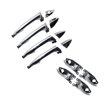 

8PCS CHROME EXTERIOR AND CHROME INNER RDOOR HANDLE FOR HYUNDAI ELANTRA 2011-2015 2011 2012 2013 2014 2015 COUPE 13- 82651-3X000