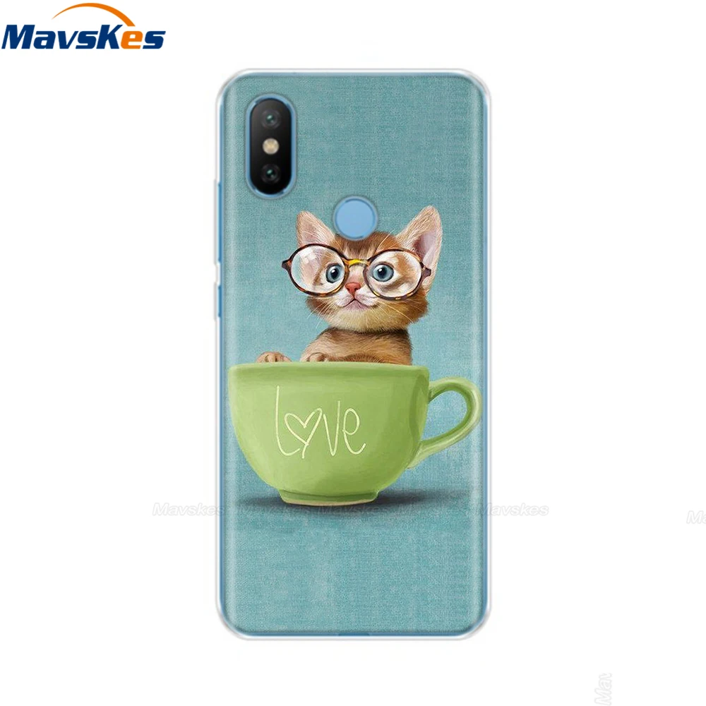 For Xiaomi Mi A2 Lite Case Soft TPU Phone Cover for Xiaomi Mi A2 Lite Bumper Coque Full Protection A 2 A2 Lite MiA2 Lite Cases xiaomi leather case cosmos blue Cases For Xiaomi