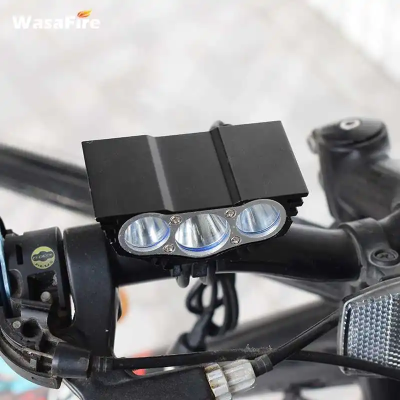 Luces bicicleta 6000lm 3 * XML-T6 светодиодный велосипед светильник вспышки светильник велосипед передний светильник велосипедная фара наружной ночной