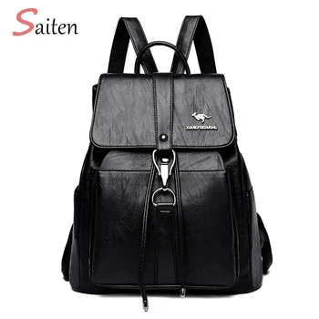 

Women backpacks high quality pu leather school backpacks for girls high capacity travel backpack leisure shoulder bags mochila
