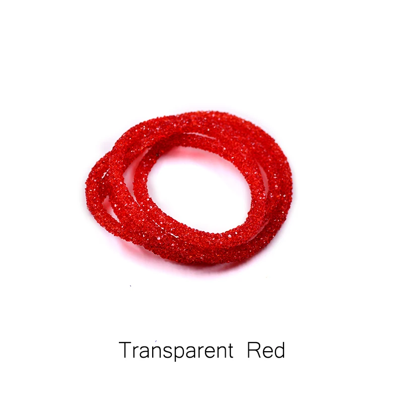 JUNAO 1 метр красочные стразы шнурок-цепочка трубки украшения из кристаллов смолы страз аппликация для платья Ювелирные изделия ремесла - Цвет: Transparent Red
