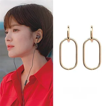 

MENGJIQIAO 2018 Korean Hot TV Series New Style X V Shape Chain Tassel Earrings For Women Elegant Simulated Pearl Pendientes Gift