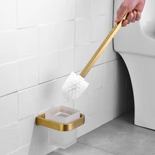 Роскошный матовый золотой Латунный 304 из нержавеющей стали держатель для туалетной щетки для ванной комнаты Настенные Аксессуары