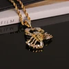 Animal Scorpion Hip Hop Pendant Chain Gold Color Bling CZ Crystal Men's Scorpio Necklace Punk Rock Fashion Jewelry For Gift ► Photo 3/5