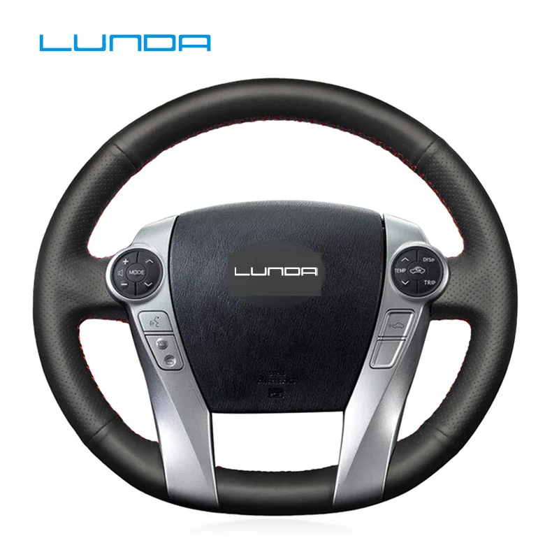 

DIY Custom Hand-Stitched Artificial Leather Car Steering Wheel Cover for Toyota Prius 2009-2015 Prius C 2012-2018 Aqua 2014 2015