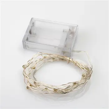 

40 LED String Fairy Lights Battery Powered Copper Wire Christmas Xmas Blue Purple