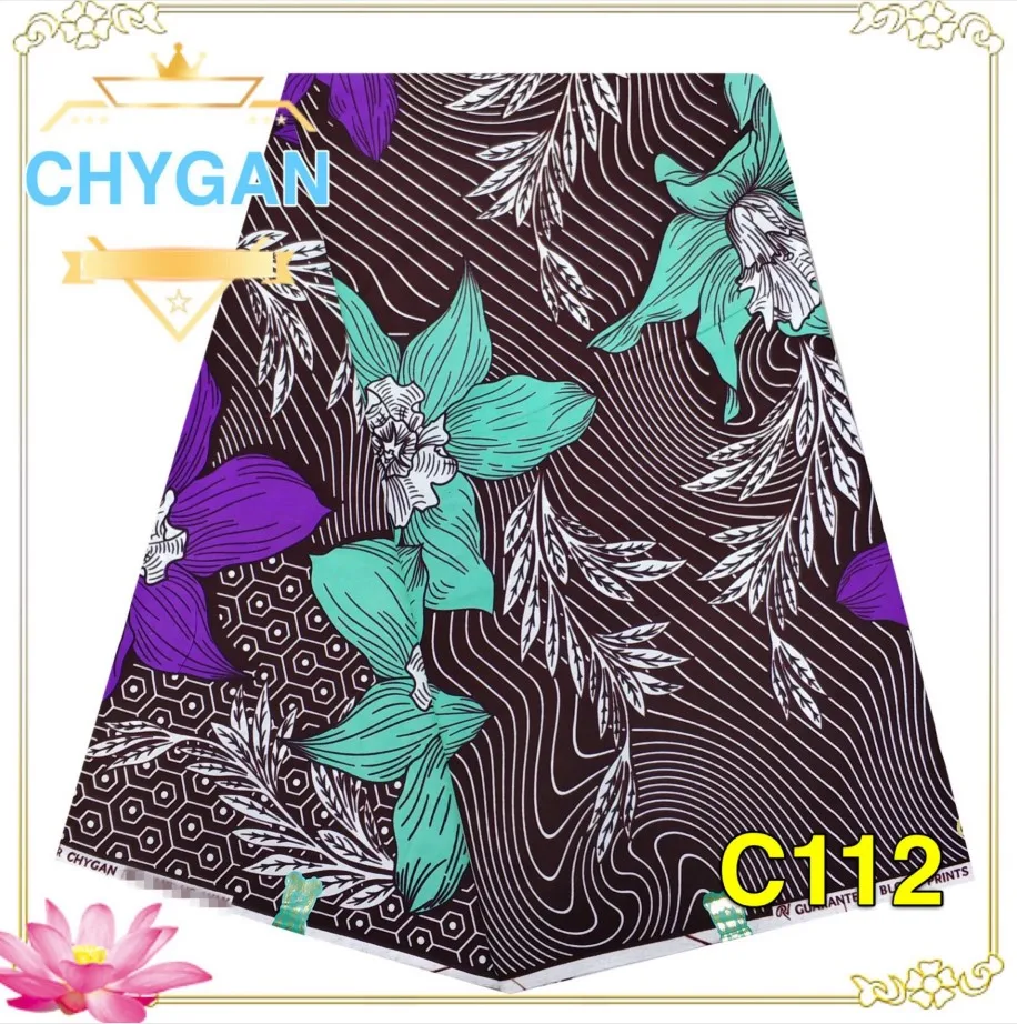 Ronvital CHYGAN воск ткань Африка принт материал леди платье DIY воск ткань Нигерия стили хлопок 6 ярдов/