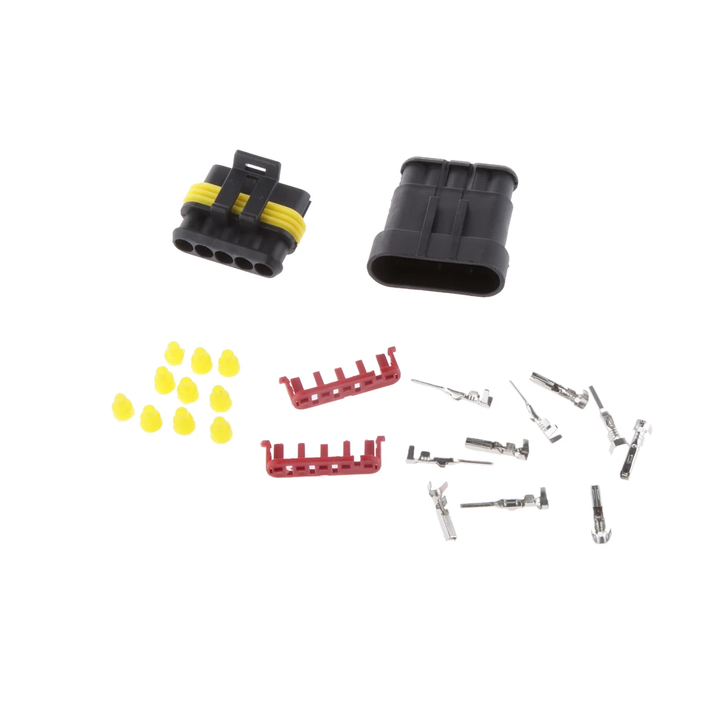 5 Pin Pin Plug Car Waterproof Connector For Motorcycle, Car, Truck, Boat
