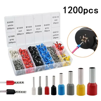 

1200pcs Wire Crimp Connector Cable Cord Pin End Ferrule Terminal Kit
