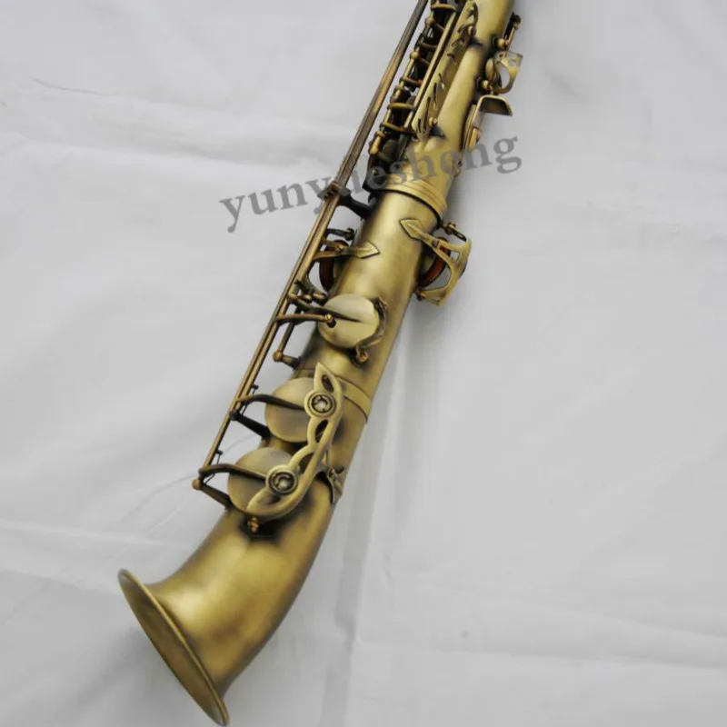Профессиональный ИБ прямой альт саксофон античная латунь Saxello Sax кожаный чехол