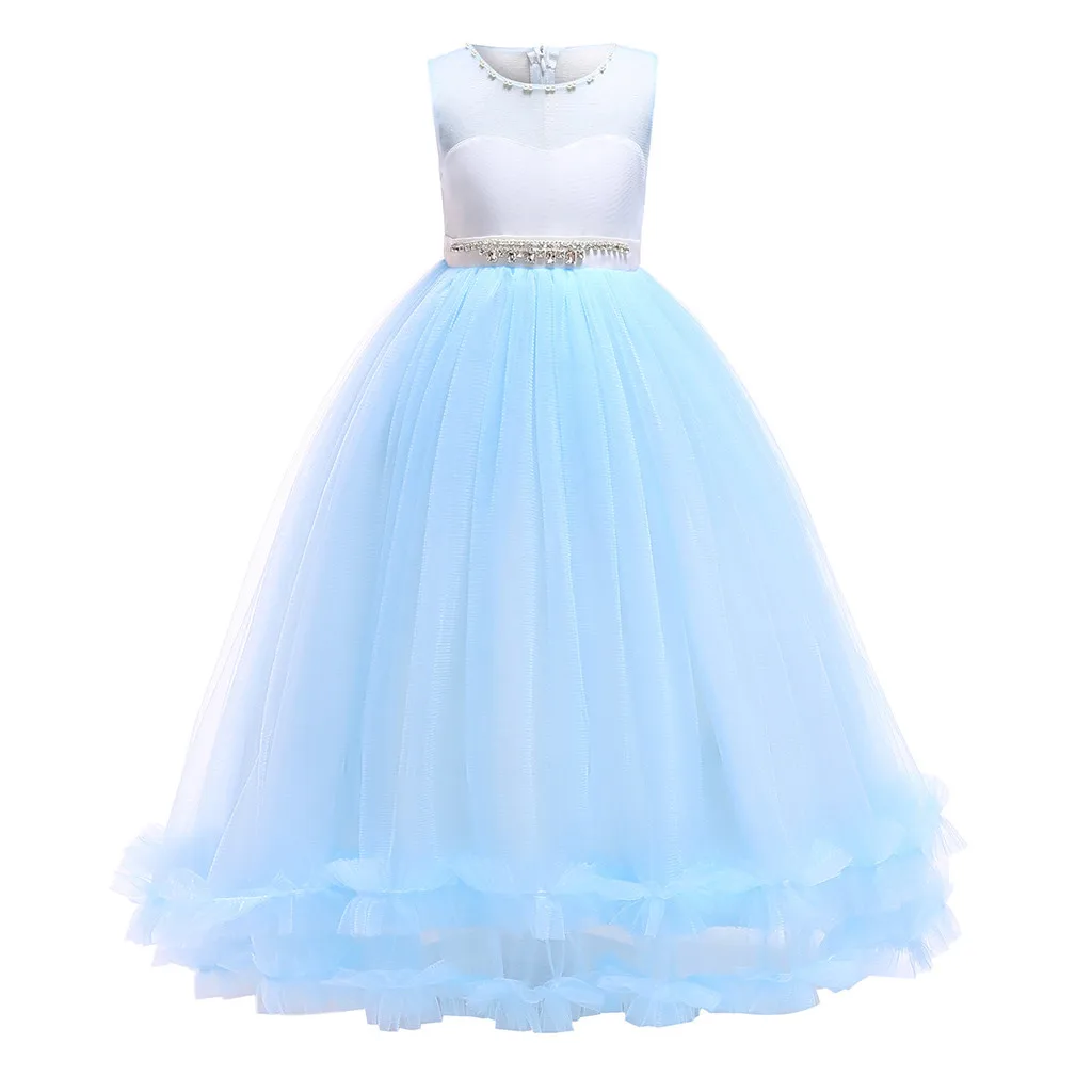 Детское платье с кристаллами для девочек; платье принцессы с цветочным рисунком; платье подружки невесты для торжеств; платье для дня рождения; платье для свадьбы; длинные платья для девочек; vestido