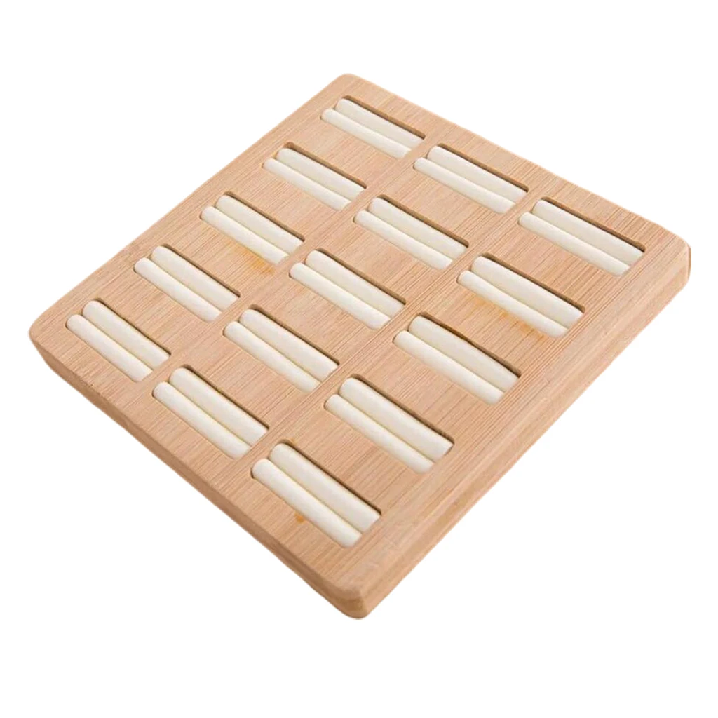 15-Slot Ring Earrings Display Trays Insert Pad Showcase Jewelry Organizer