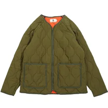 

Retro Workwear Cotton Jacket Men Military Style Loose Collarless Double-sided Jacket for Men Parkas