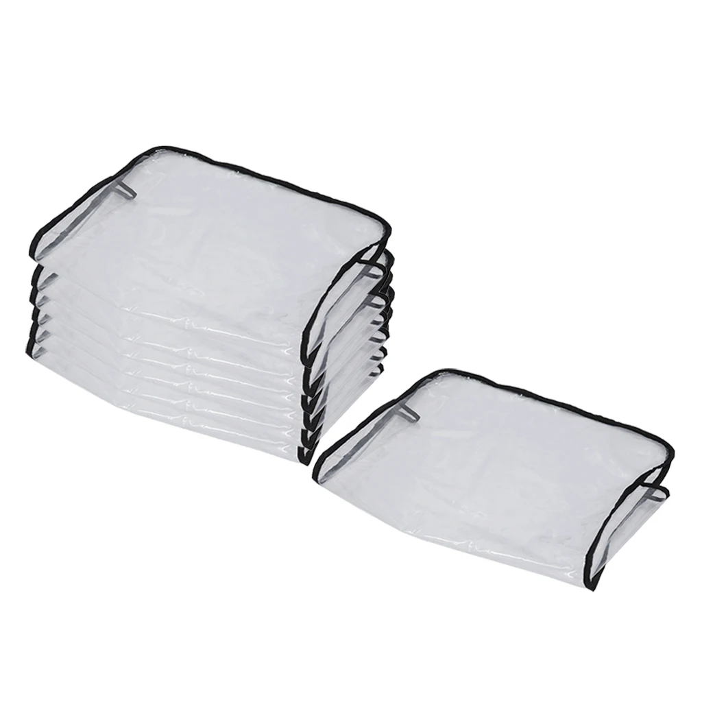 7x Hairdressing Barber Chair Back Cover Salon Spa Professional Clear Cover