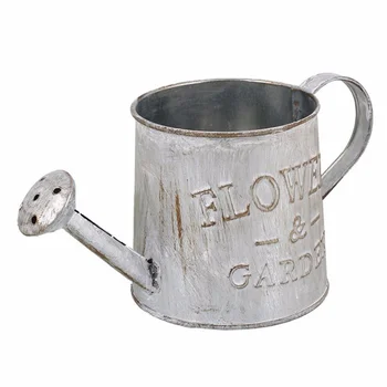 

Vintage Iron Bucket Flower Pot Plant Hanging Basket Pastoral Style Crafts Wall Home Desktop Decor Photo Props