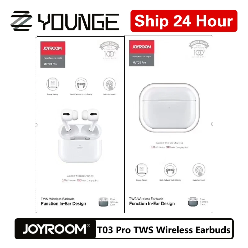 Joyroom T03 Pro tws бинауральная Беспроводная Bluetooth 5,0 гарнитура в ухо истинная Беспроводная белая Airbuds геймерская гарнитура