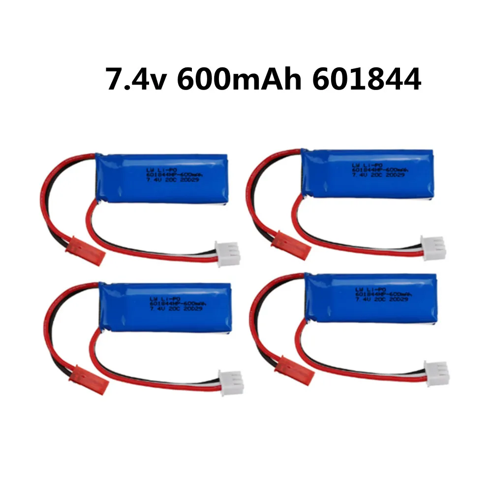 Batterie Lipo avec chargeur pour voiture télécommandée, pièces de rechange,  prise JST, batterie 7.4V, 400mAh, 2S, 1/28 V, P929, P939, K969, K979, K989,  7.4 RC - AliExpress